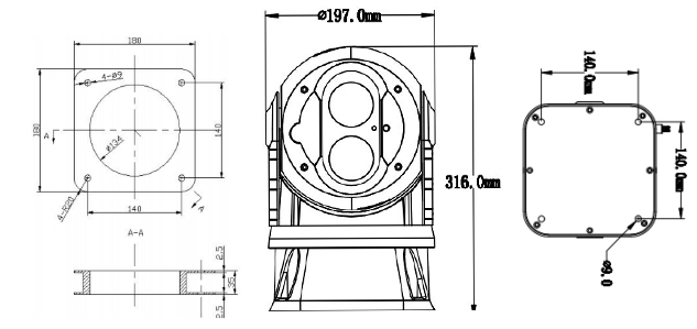 IP67 HD CCTV Camera for Ship Marine Ship Night Vision Instrument 200 Million Mega Pixel Lens Outdoor