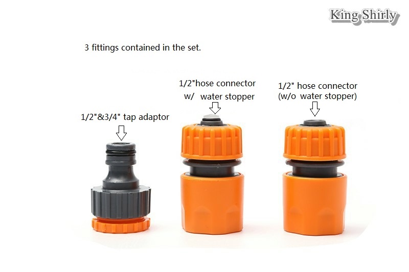 8pattern plastic water nozzle set w quick connectors