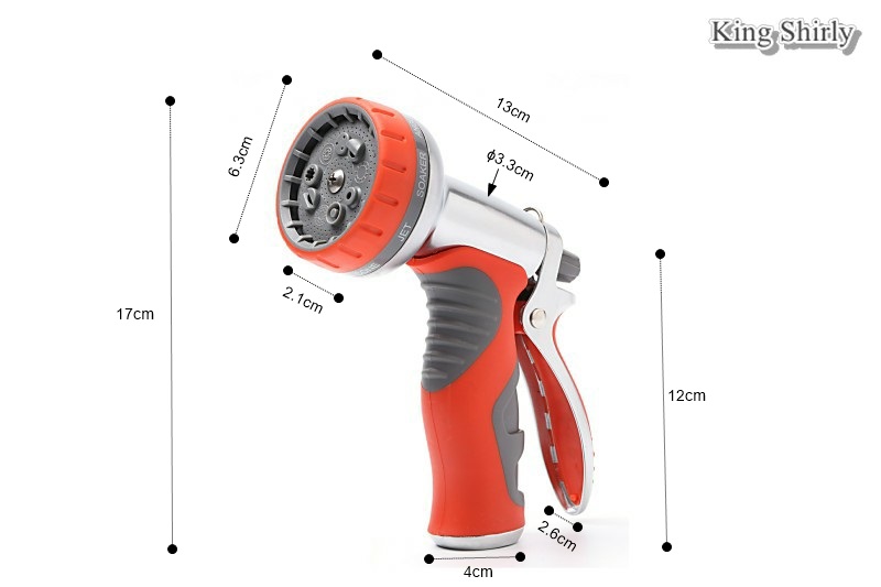 9pattern metal water nozzle garden watering cleaning