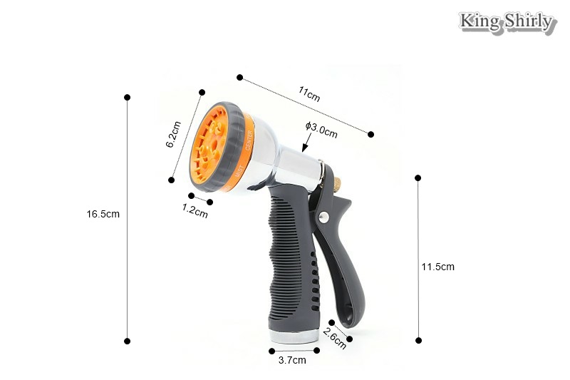 8pattern metal water nozzle watering cleaning