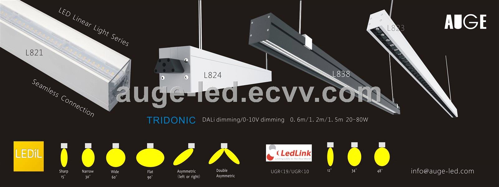 40W 60W Seamless Connection Linear Light for Commercial Industrial 12m