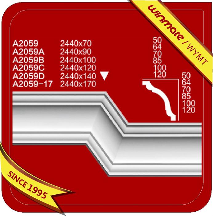 Glassfiber Reinforced Gypsum Plaster Cornice From China