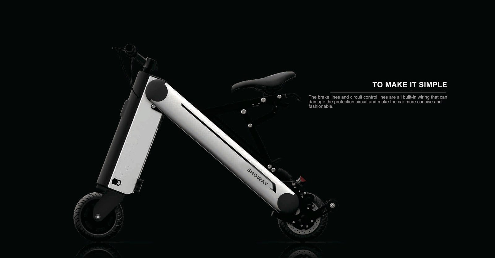 Showay1 8inch EBike Mini Foldable Electric Bike Folding Electric Bicycle with Aluminium Alloy Frame