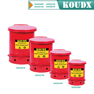 KOUDX OILY WASTE CAN RED OR YELLOW