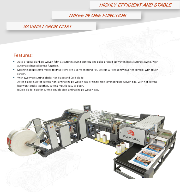 Automatic cutting sewing printing integrated machine