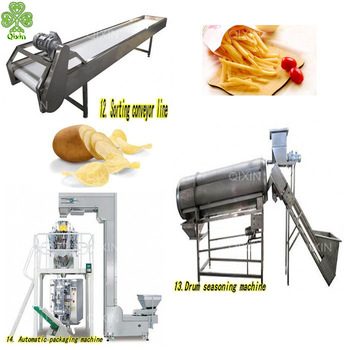 Industrial and commercial automatic electric gas coal heating continuous deep potato french fries frying machie