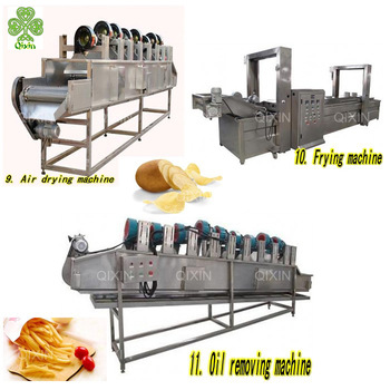 Industrial and commercial automatic electric gas coal heating continuous deep potato french fries frying machie