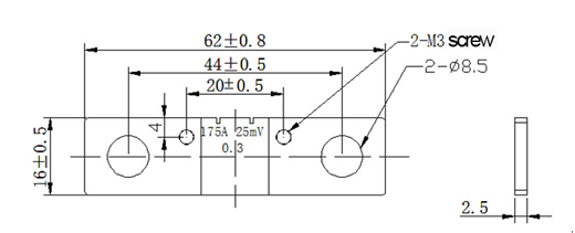 Stability whole sale Electrical Shunt FL2A 175A25mv for electric cars