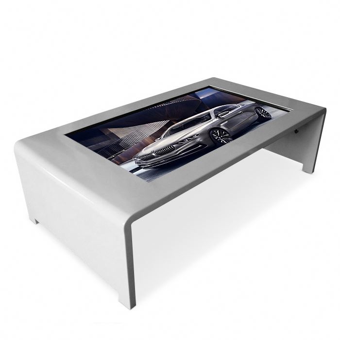 55 inch IR or capacitive touch table kiosk with android and PC