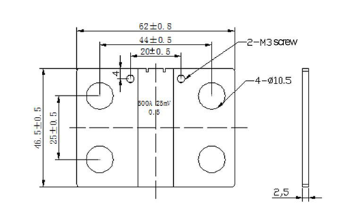 China Supplier FL2A 500A 25mV Shunt used for Digital Amp