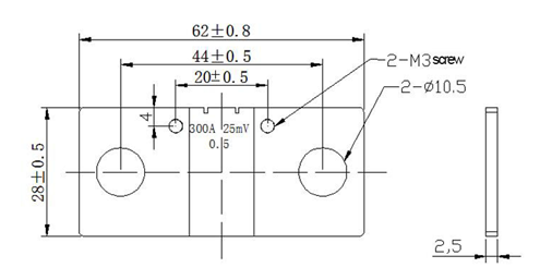 Factory direct sales FL2A 300A 25mV dc shunt resistor For Digital Amp meter Analog Meter