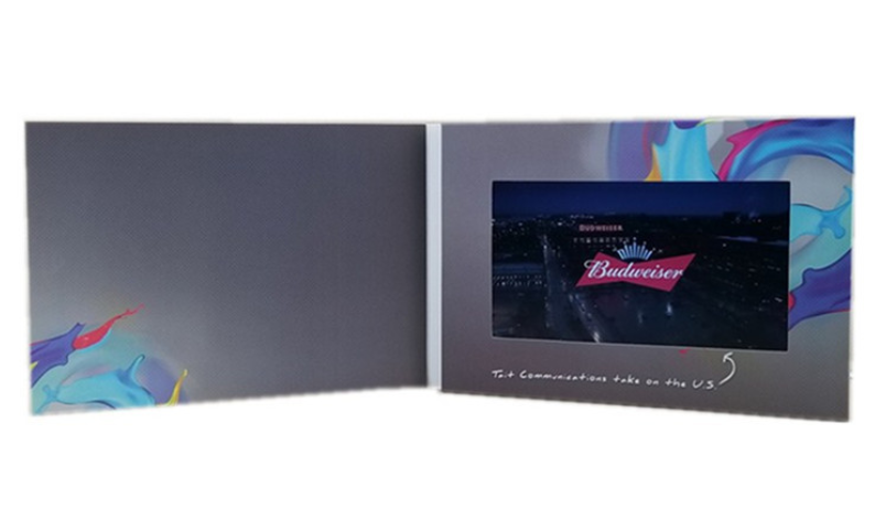 LCD Digital Screen Greeting Card Customized Video Memory Brochure 7 Screen HD