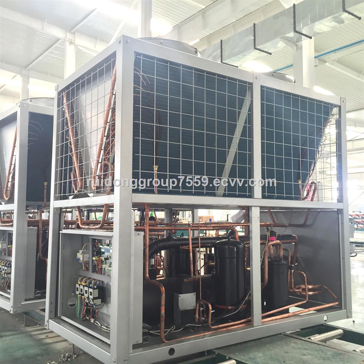 top discharge modular air cooled chiller with low consumption