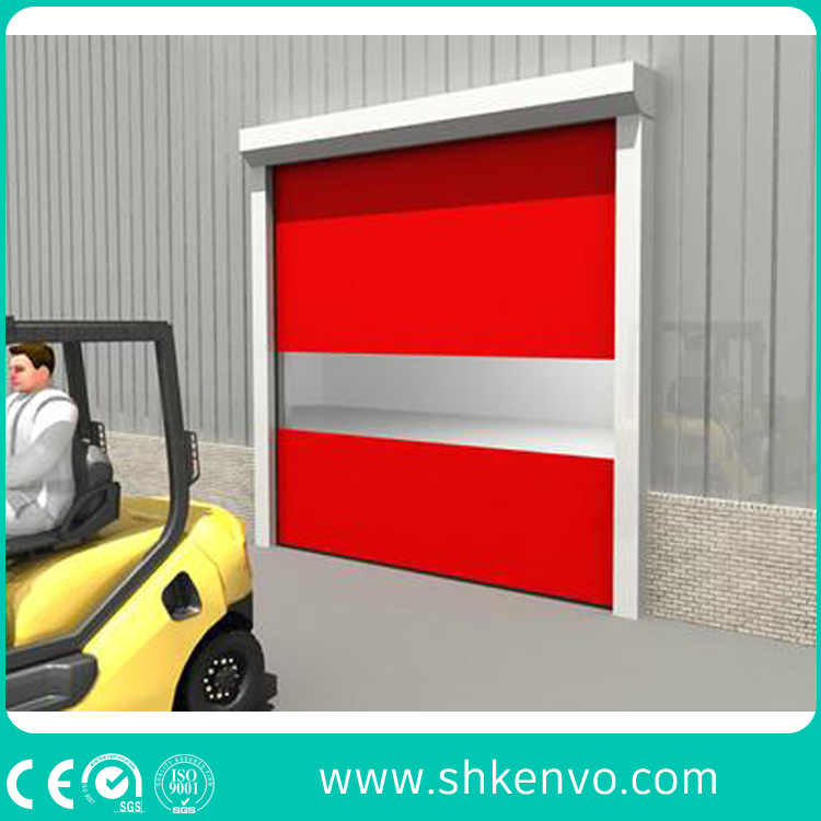 PVC Fabric High Speed Fast Rapid Action Clean Room Roller Shutter Door