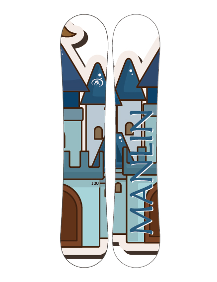 snowboard for kid Castle Design snowboard for kid Castle Design