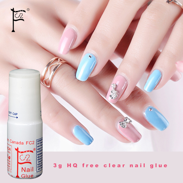 3g HQ freebelow 50PPM clear Nail glue nail art for sticking fake nail