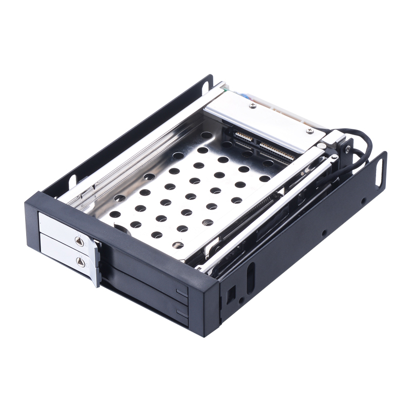 Unestech 25in double Bay SATA hard drive caddy hdd mobile rack