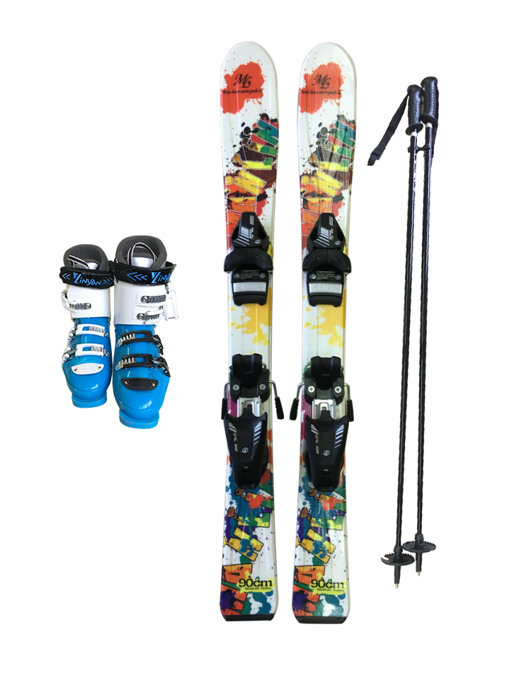 wholesale outdoor skis set with ski pole ski boot and ski binding