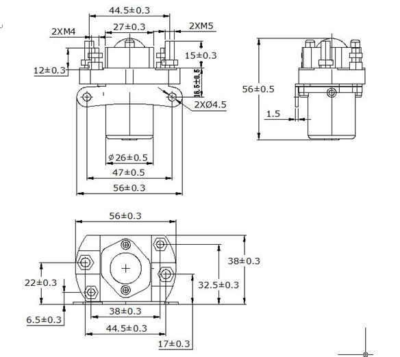 Popular products 50DB4848AW normal close single coil DC rate current 50a for forklift