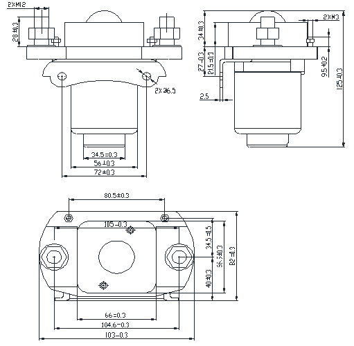 Low Voltage Dc Control Contactor Arc Suppression Used On Automobile