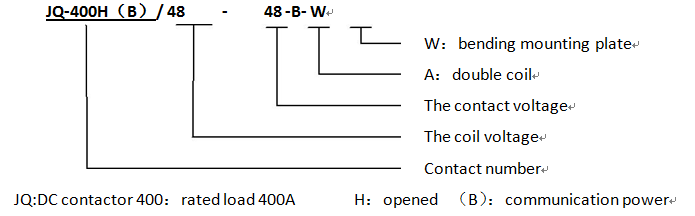 Hot product 400HB 4848BW bridge double coil contacts 400A Magnetic DC Power Contactor 12V 24V 48V DC coil rated