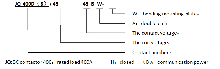 Single Phase Dc Electric Contactor 400DB 4848BW bridge double contacts Normal Closed for Control system