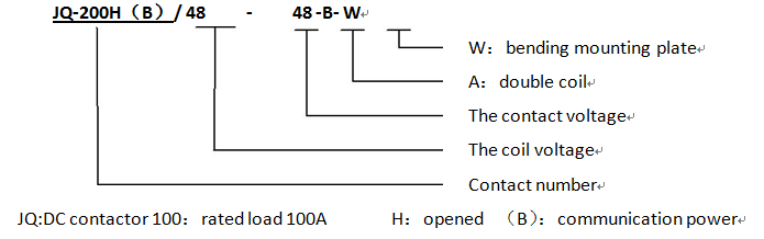 factory supplier 200HB4848BW bridge double coil contacts opened contacts dc series contactor for dc voltage