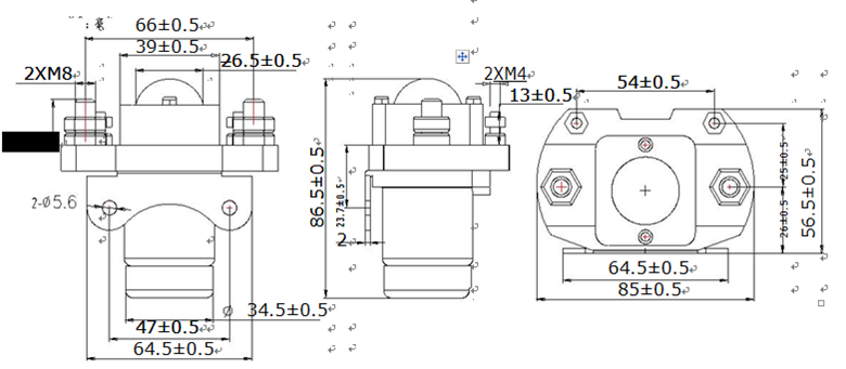 factory supplier 200HB4848BW bridge double coil contacts opened contacts dc series contactor for dc voltage