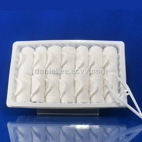 2018 New Genuine Hot Cold 100 Cotton Disposable Towel for Airline25x25cm 10g