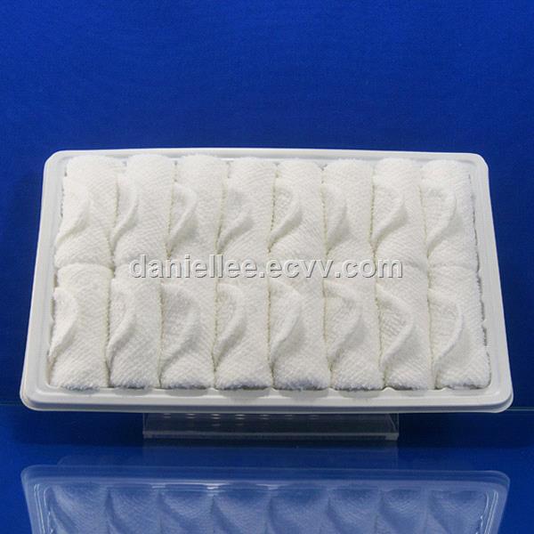 2018 New Genuine Hot Cold 100 Cotton Disposable Towel for Airline25x25cm 10g