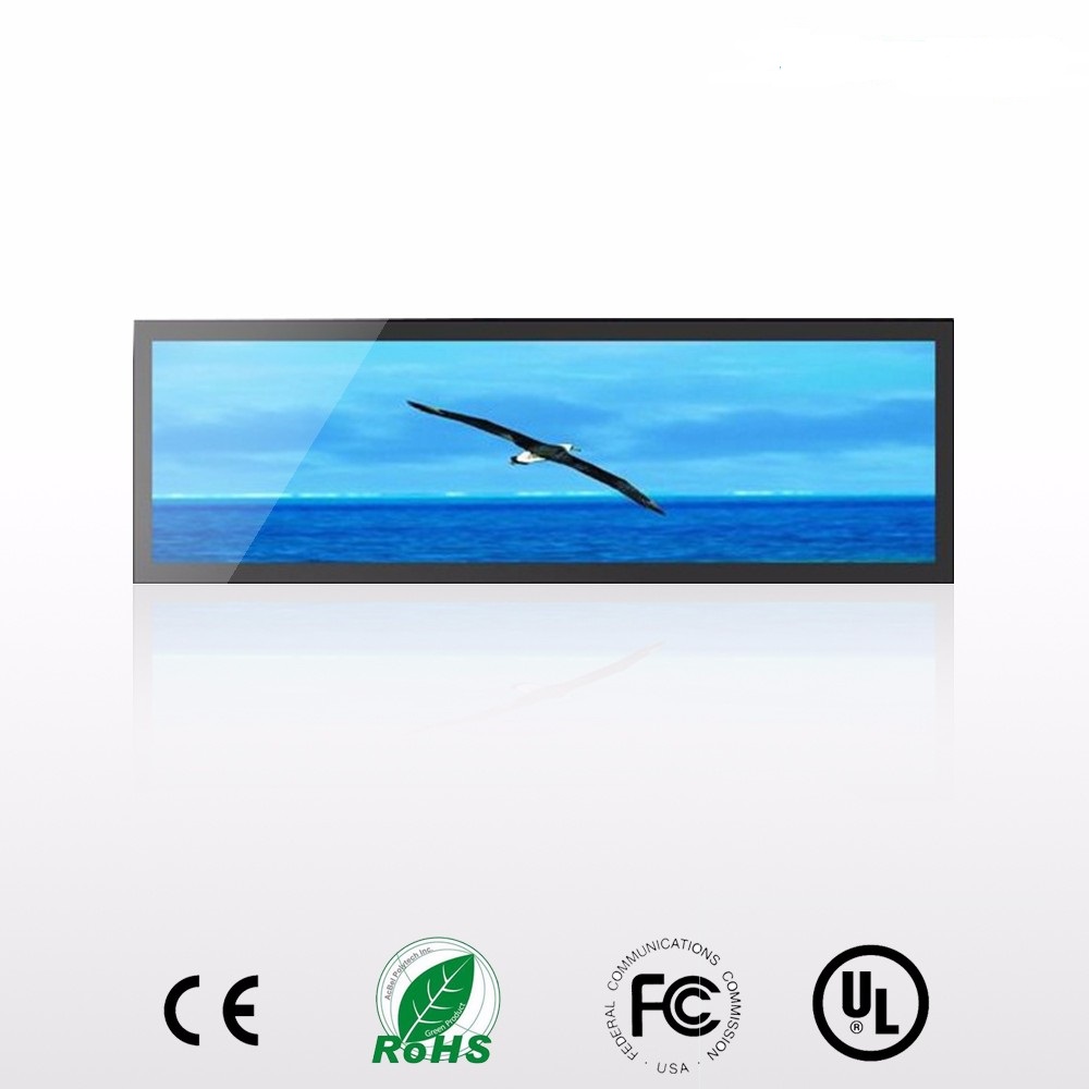 38.5 Inch Ultra Wide LCD Advertising Screen Bar for Display on Airport & Shopping Mall
