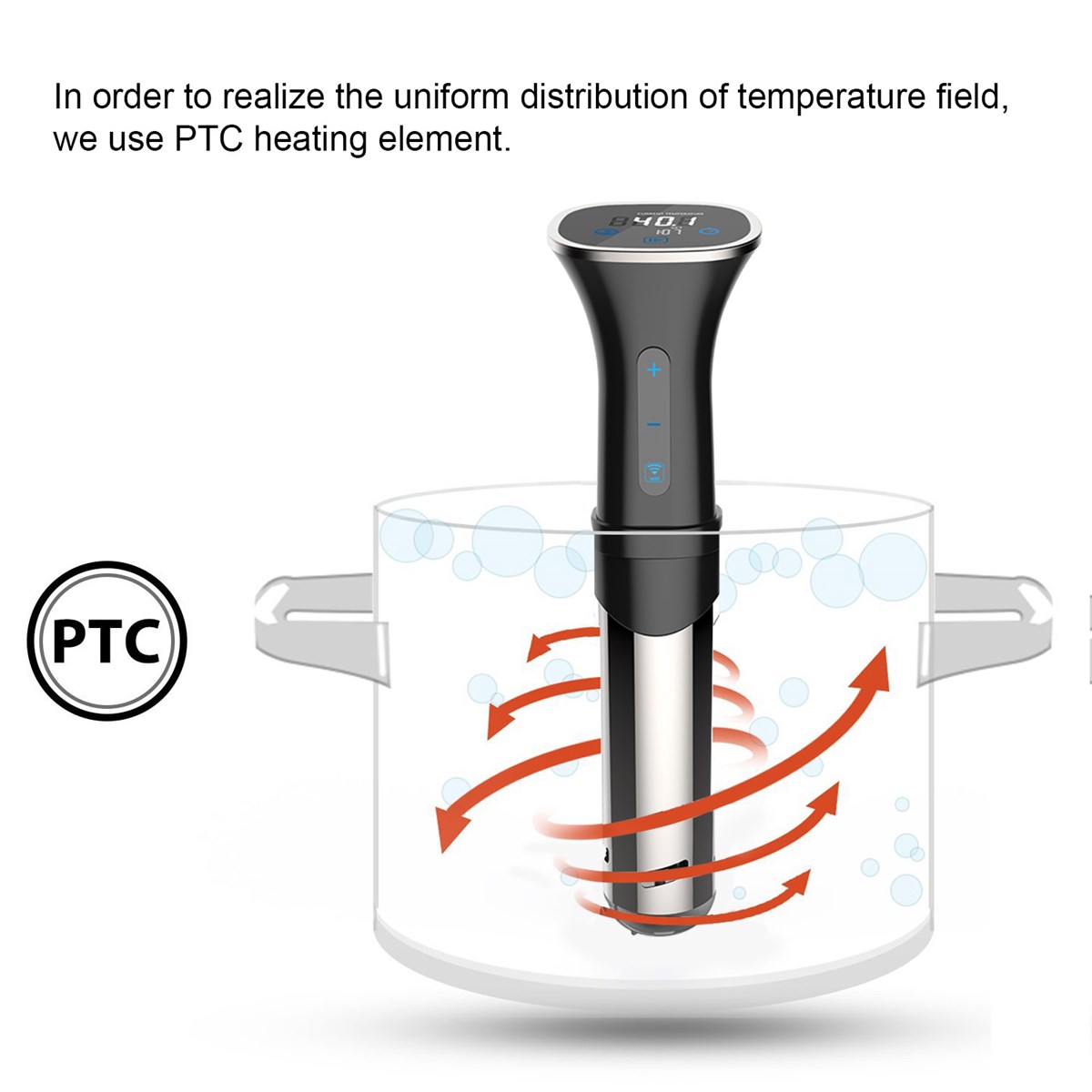 Ideamay Wifi 1200w Full Waterproof Stick Sous Vide Slow Cooker Machine