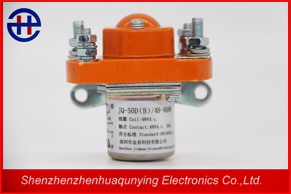 Stable performace ccc rohs two contact points normally closed 50 a 48 v single coil dc contactor for electric verhicle