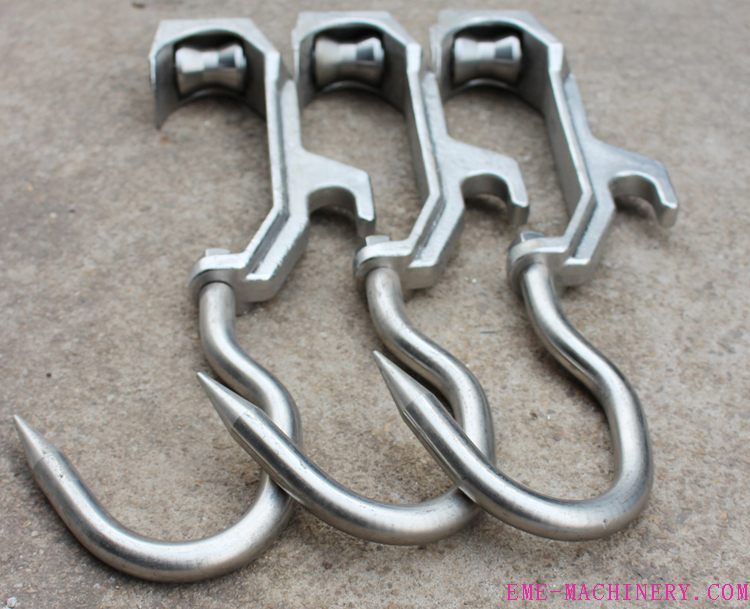 Cattle Abattoir Slaughter Carcass Processing and Chilling Pulley Hooks meat processing machine