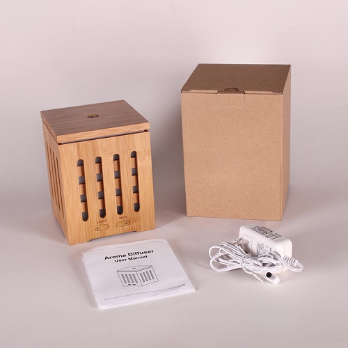 Natural Bamboo Essential Oil Diffuser Ultrasonic Aromatherapy Auto Shut Off 200ml