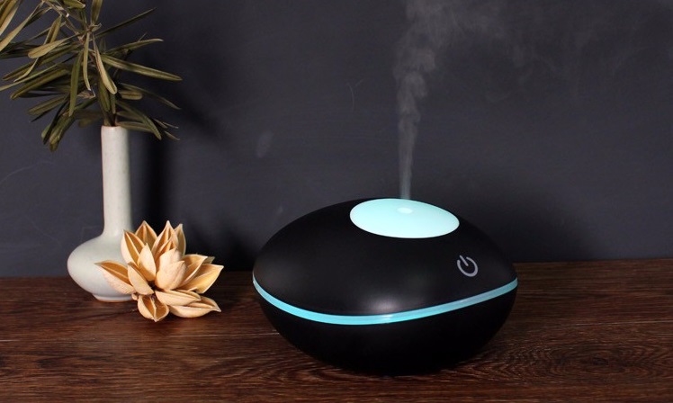 Smart Aroma Essential Oil Diffuser Wood Grain Ultrasonic Cool Mist Humidifier with Remote Controller