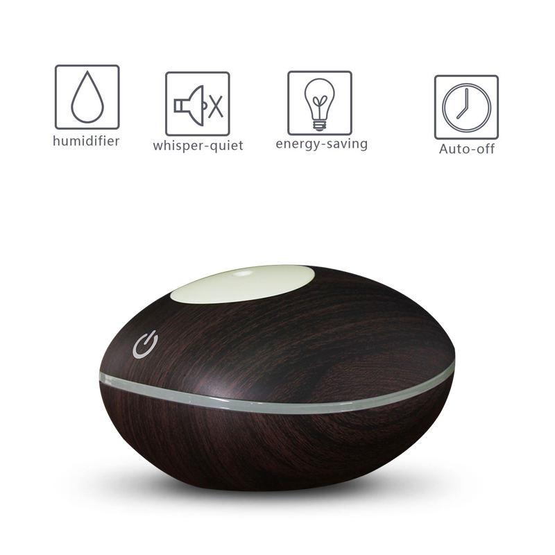 Smart Aroma Essential Oil Diffuser Wood Grain Ultrasonic Cool Mist Humidifier with Remote Controller