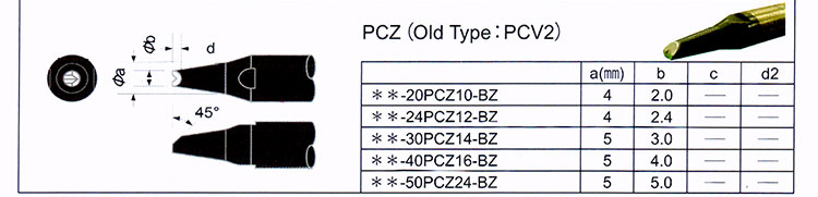 Top Grade DS24PCZ12BZ DCS24PCV2 20PCV2 30PCV2 40PCV2 Apollo Seiko Soldering Tips for Apollo Seiko soldering robot