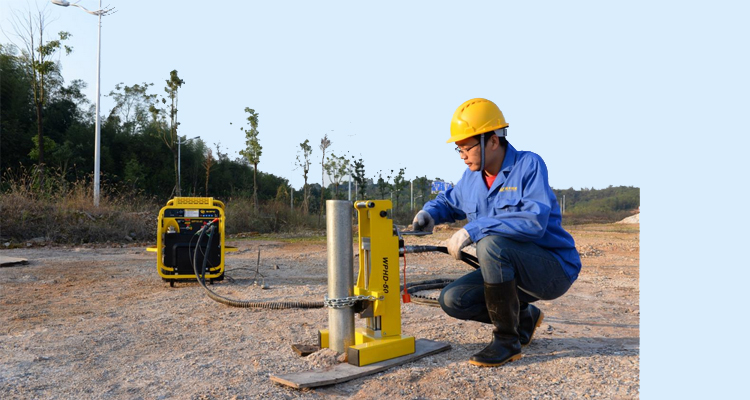 Portable Handheld Hydraulic concrete Pile Post Puller machine