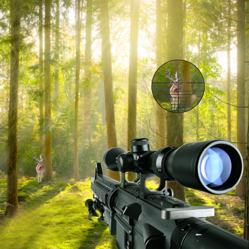 Gangnamstyle Rifle Scope 39x40 Hunting Scope Red Green Illuminated Reticle with MilDot Telescopic Sight