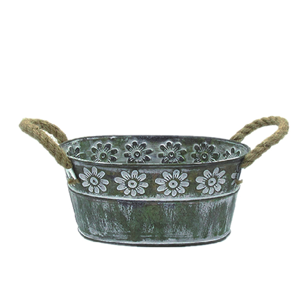 Galvanized Iron Metal Flower Pot