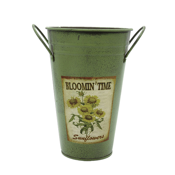zinc sheet material flower container for home garden deco