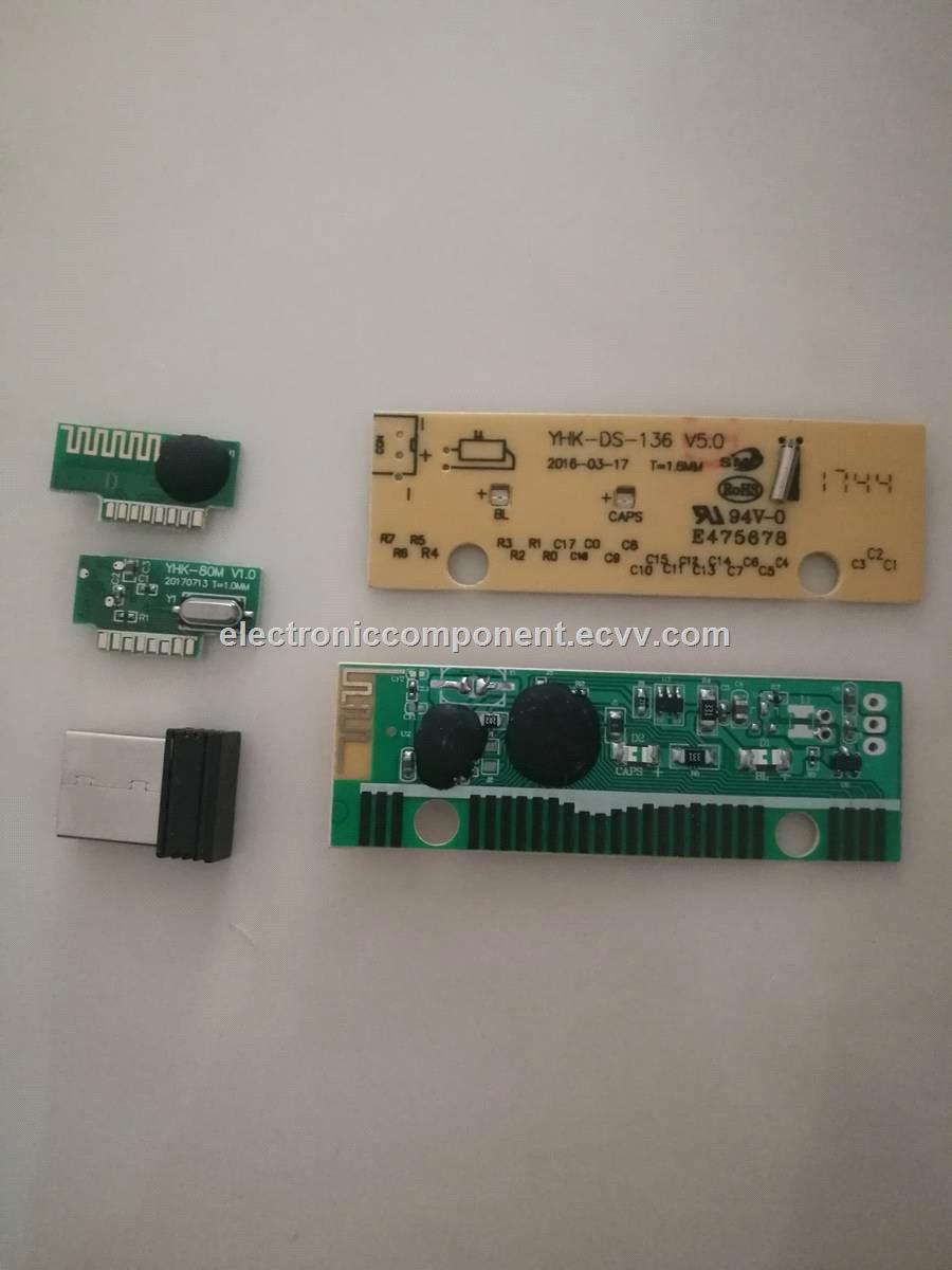 Wireless mouse RF module and wireless keyboard PCBA share same receiver combo set