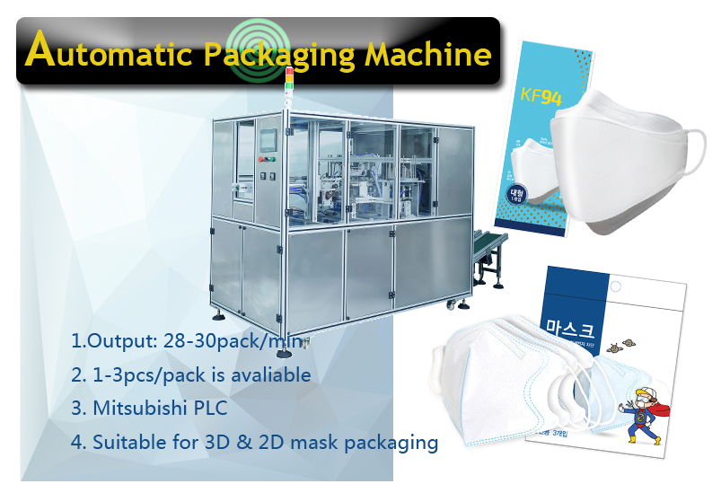 Automated 2D foldable Respiratory Mask Packaging Machine