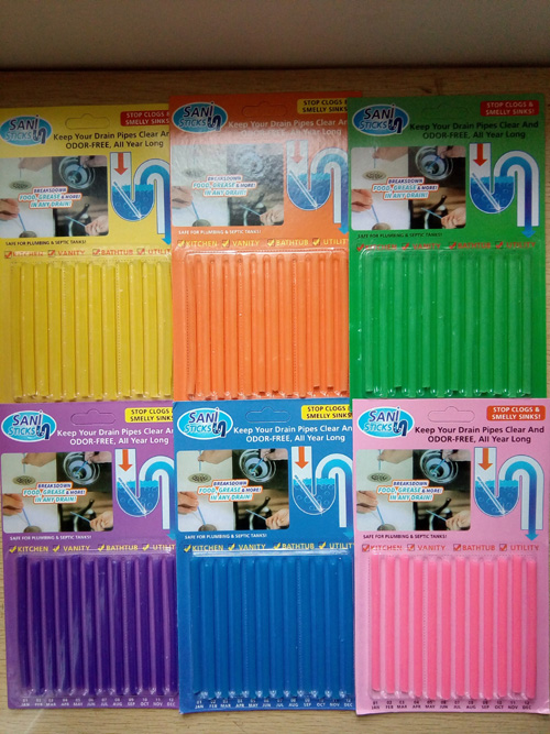 OEM sani sticks sewer decomposable cleaning sticks kitchen bathtub cleaning agent pipe deodorant rod drain cleaner