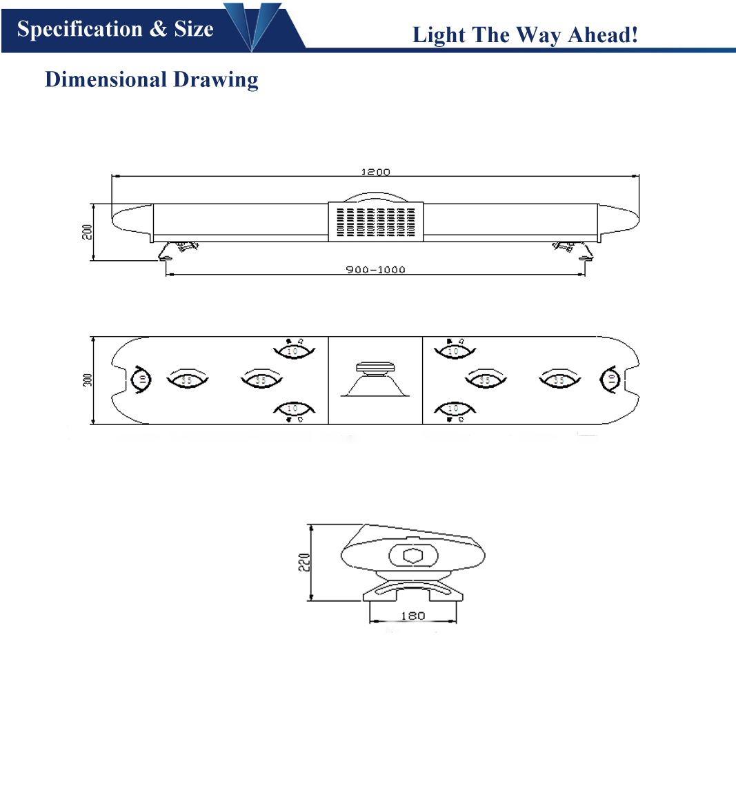 PC material chome plated halogen lamp lightbar