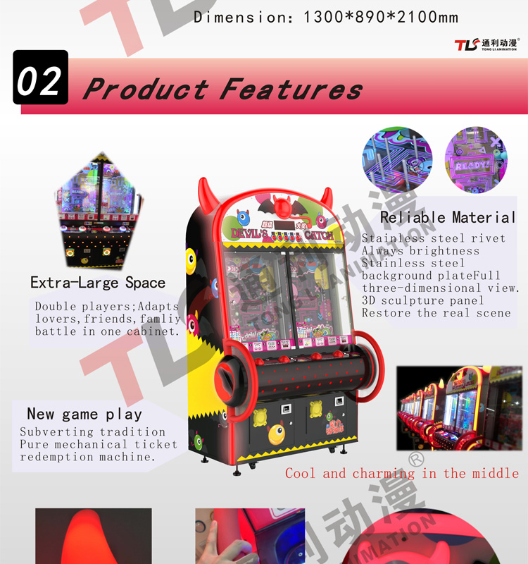 DEVILS CATCH AMUSEMENT GAME MACHINEARCADE GAMETICKET REDEMPTION
