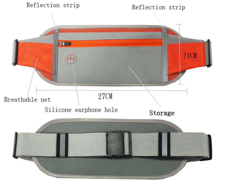Fashion Sports Waist Bag Outdoor Waterproof Mobile Phone Purse Bag