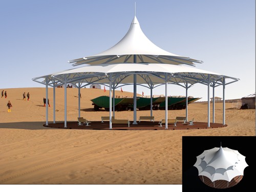 outdoor landscape tensile membrane structure canopyFurite