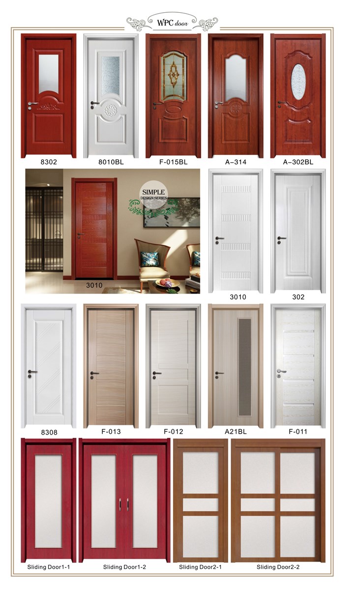 PVC door for bedroom from PVC door factory